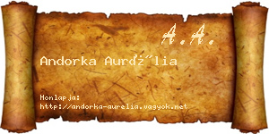 Andorka Aurélia névjegykártya